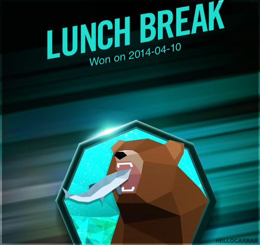 Nike Fuelband lunch time badge
