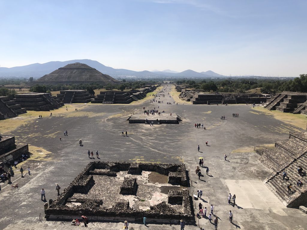 View from the top of the Moon Pyramid in Teotihuacan