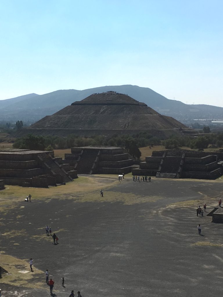 Sun Pyramid seen from the moon pyramid in teotihuacan