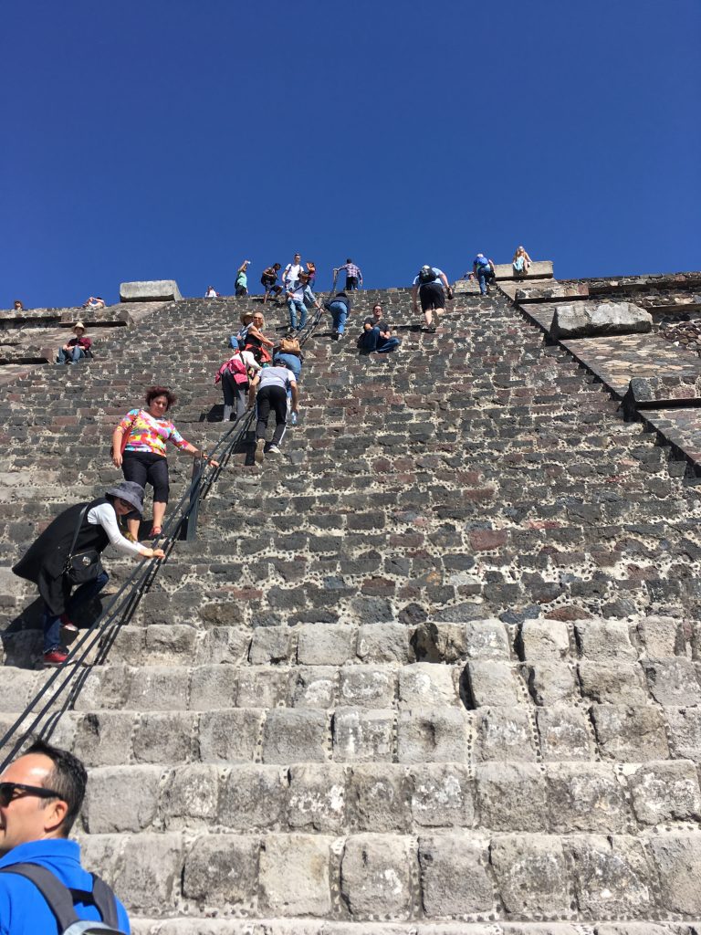 Stairs of the Moon Pyramid in Teotihuacan