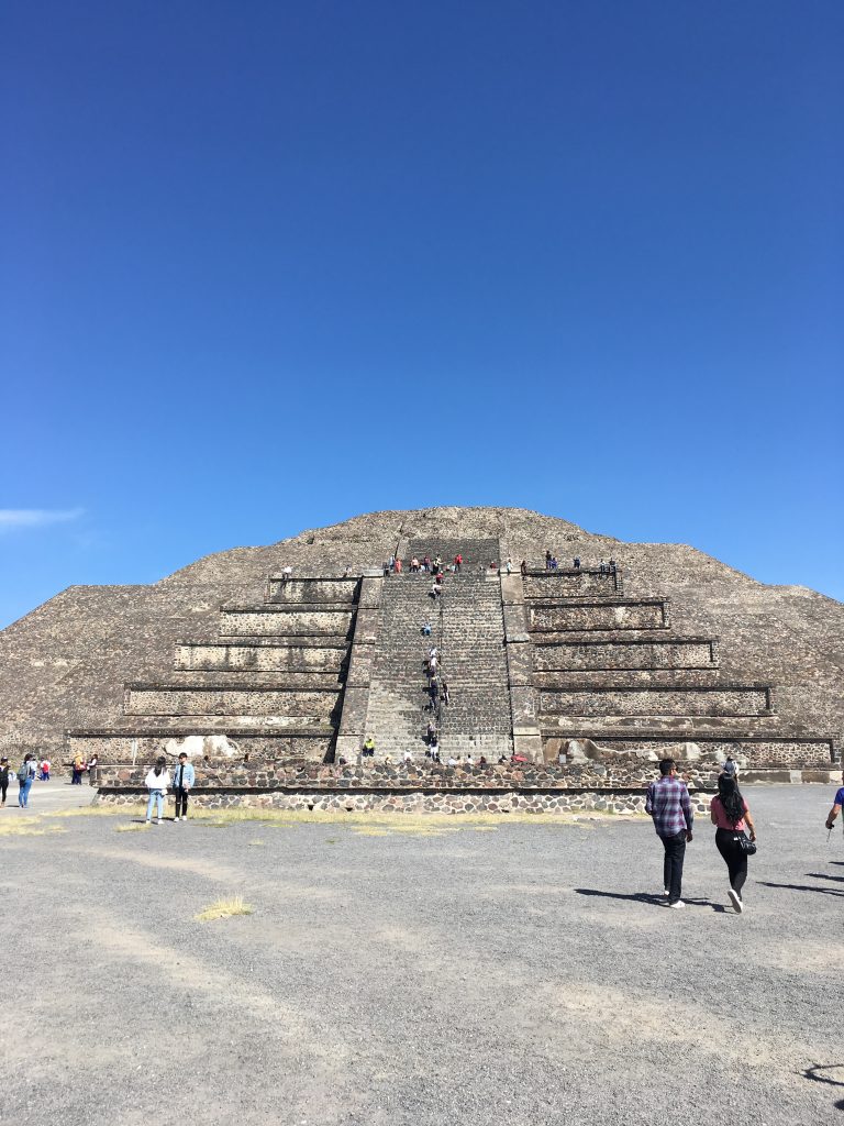 The moon pyramid in teotihuacan