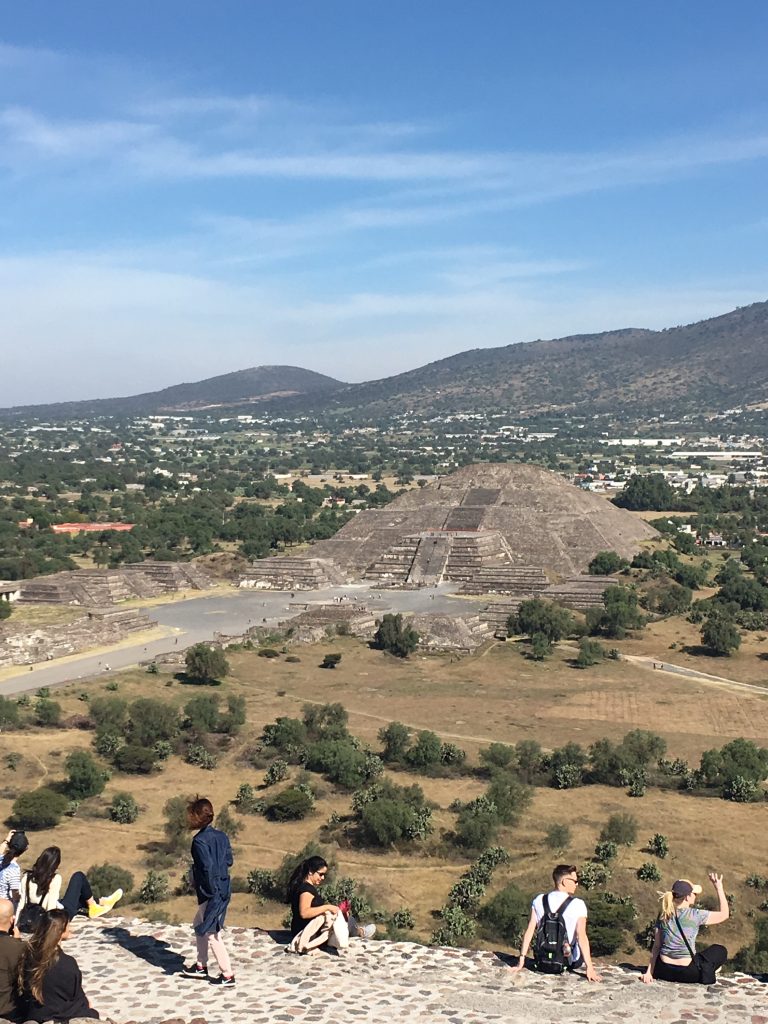 Another view from the top of the sun pyramid in Teotihuacán  