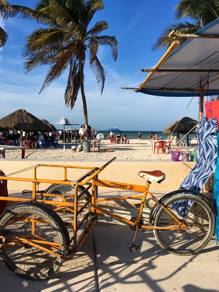 Bike cart at progreso beach